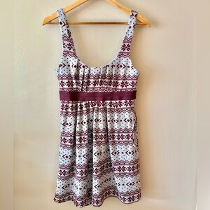 Vintage Fair Isle-Style Winter Dress